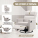 Modern Upholstered Rocker Nursery Chair Plush Seating Glider Swivel Recliner Chair