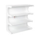 Multifunctional 4 Tier Book Shelf & Coffee Table For Living Room Bedroom Dining Room Study Entryway, Creative Furniture Floor Bookshelf, Minimalist Organizer Storage Shelves - White