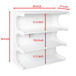 Multifunctional 4 Tier Book Shelf & Coffee Table For Living Room Bedroom Dining Room Study Entryway, Creative Furniture Floor Bookshelf, Minimalist Organizer Storage Shelves - White