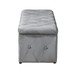 3 Piece Rectangular Storage Ottoman Short Velvet With 2 Set Ottomans