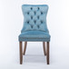 Nikki - Modern, High-End Tufted Solid Wood Contemporary Velvet Upholstered Dining Chair With Wood Legs Nailhead Trim (Set of 2)