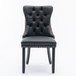 Nikki - Modern, High-End Tufted Solid Wood Contemporary PU And Velvet Upholstered Dining Chair With Wood Legs Nailhead Trim (Set of 2)