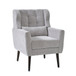 Modern Accent Chair, Arm Chairs For Living Room, Upholstered Mordern Armchair, Comfy Soft Padded Lounge Chair In Small Space, Bedroom, With Pillow, Solid Wood Leg