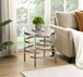 Elegant Round Table With Sintered Stone Top & Sturdy Metal Frame
