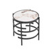 Elegant Round Table With Sintered Stone Top & Sturdy Metal Frame