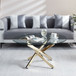 Modern Round Tempered Glass Table With Chrome Legs