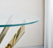 Modern Round Tempered Glass Table With Chrome Legs