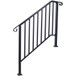 Handrails For Outdoor Steps, Fit 2 Or 3 Steps Outdoor Stair Railing, Wrought Iron Handrail, Flexible Porch Railing, Transitional Handrails For Concrete Steps Or Wooden Stairs