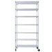 7 Tier Metal Shelf Wire Shelving Unit, 2450Lbs Heavy Duty Adjustable Storage Rack With Wheels & Shelf Liners For Closet Kitchen Garage Basement Commercial Shelving
