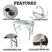 Outdoor Fish And Game Cutting Cleaning Table With Sink And Faucet - Off White