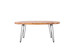 Oval Natural Reclaimed Wood Foldable Cocktail Table For Your Living Room - Natural