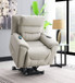 Marsha - Silicone Synthetic Leather Power Motion Recliner With Lift Heating Massage Chair - Light Gray