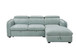 Zavala - Chenille Sectional Sofa With Sleeper & Storage - Light Green