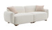 Darius - Boucle Sofa With 2 Toss Pillows - Beige