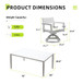 Modern Patio Furniture Dining Set With Swivel Rockers Chairs, Sunbrella Cushions, 2 Tone Table