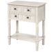 Narrow Console Table, Slim Sofa Table With Three Storage Drawers And Bottom Shelf