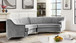 Velvet Curved Sofa