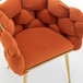 Luxury Modern Simple Leisure Velvet Single Sofa Chair Bedroom Lazy Person Household Dresser Stool Manicure Table Back Chair