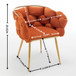 Luxury Modern Simple Leisure Velvet Single Sofa Chair Bedroom Lazy Person Household Dresser Stool Manicure Table Back Chair