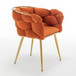 Luxury Modern Simple Leisure Velvet Single Sofa Chair Bedroom Lazy Person Household Dresser Stool Manicure Table Back Chair