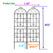 Metal Garden Rustproof Trellis For Climbing Plants Outdoor Flower Support