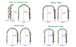 Metal Garden Arch Assemble Freely With 8 Styles Garden Arbor Trellis Climbing Plants Support Rose Arch