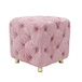 Modern Velvet Upholstered Ottoman, Exquisite Small End Table, Soft Foot Stool, Dressing Makeup Chair, Comfortable Seat For Living Room, Bedroom, Entrance