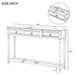 Console Table Sofa Table With Drawers For Entryway With Projecting Drawers And Long Shelf