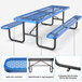 Expanded Metal Rectangular Picnic Table