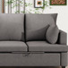 4 Seat Chenile Sectional Sofa Set With 2 Pilows, Freely Combinable