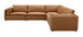Brighton - Top Grain Leather Modular Sectional - Brown