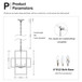 4 Light Metal Lantern Tiered Pendant Hanging Light Fixtures, Industrial Farmhouse Adjustable Height Chandeliers For Dining Room Hallway Foyer Entryway (E12 Bulbs Not Included)