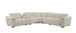 Dayana - Boucle Power Recliner Sectional Sofa For 5 People With Cupholder Console Adjustable Headrest - Beige
