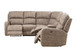 Olwen - Nubuck Power Recliner Sectional Sofa With USB Port - Mocha