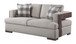 Niamey - 3 Piece Living Room Set With Toss Pillows - Walnut