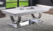 Zander - Printed Faux Marble Top & Mirrored Table - Marble