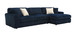 Breton - Sectional Sofa With 4 Pillows - Blue