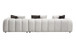 Manilla - Sectional Sofa With 8 Pillows - Ivory White