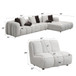 Manilla - Sectional Sofa With Chair - Ivory White