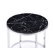 Virlana - Faux Marble Top End Table - Black / Chrome