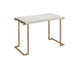 Boice II - Faux Marble Top Sofa Table - White / Champagne
