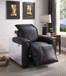 Misezon - Top Grain Leather Power Motion Recliner - Dark Brown