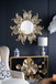 Sunburst Metal Decorative Mirror With, Boho Wall Decor Sun Mirror For Living Room Bathroom Enterway - Gold