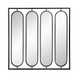 Large 4 Oval Wall Mirror With Square Frame, Home Decor For Living Room, Bedroom, Entryway, Office - Black