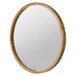 Wood Round Mirror, Farmhouse Decor Style Circle Wall Mirror For Living Room Bathroom Entryway - Brown
