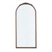 Hand Carved Rose Antique Mirror Frame, Large Arch Mirror Wall Decor For Living Room, Bathroom, Entryway - Brown