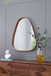 Irrgeular Mirror With Frame, Wall Mirror For Living Room Bathroom Entryway - Brown