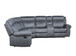Dollum - Two Tone Nubuck Manual Recliner Sectional Sofa With USB Port Cupholder Console