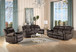 Zubaida - Two Tone Velvet 3 Piece Recliner Living Room Set