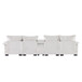 Modern U-Shaped Sofa With Console, Cupholders And USB Ports, 6 Seat Upholstered Symmetrical Indoor Furniture, Sleeper Couch Set With Chaise For Living Room
